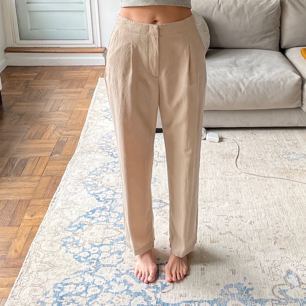 Gap SoftSuit Trousers in Tencel | Khaki/Tan | Size 4 Regular